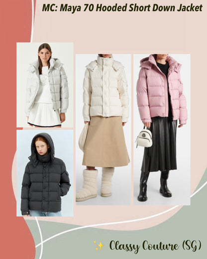 MC Maya 70 Hooded Short Down Jacket