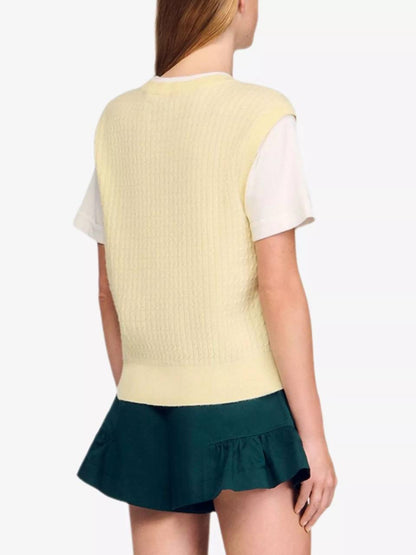 SD Layered Short-Sleeved Knitted Jumper