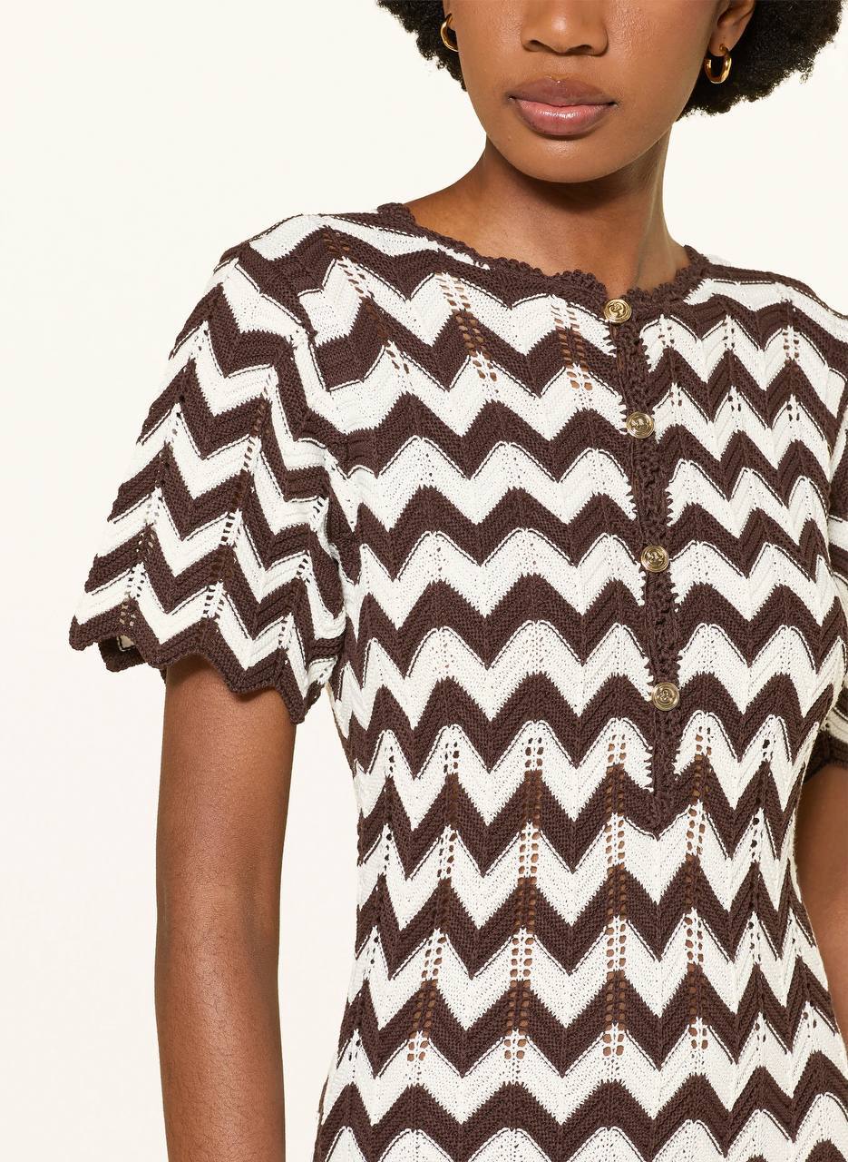 MJ Zigzag Crochet Mini Dress
