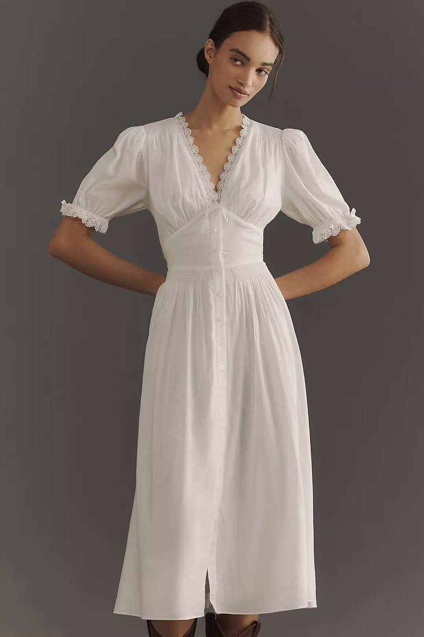 Ref Ketra Cotton-viscose Midi Dress