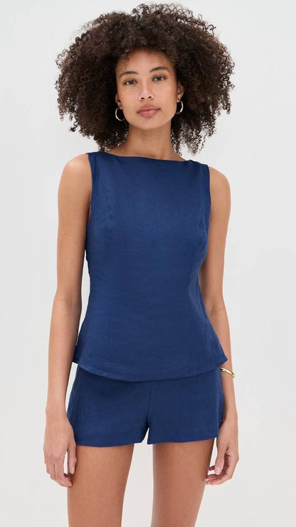 Ref Eliana Top & Shorts | Rayon-blend Two Piece Set