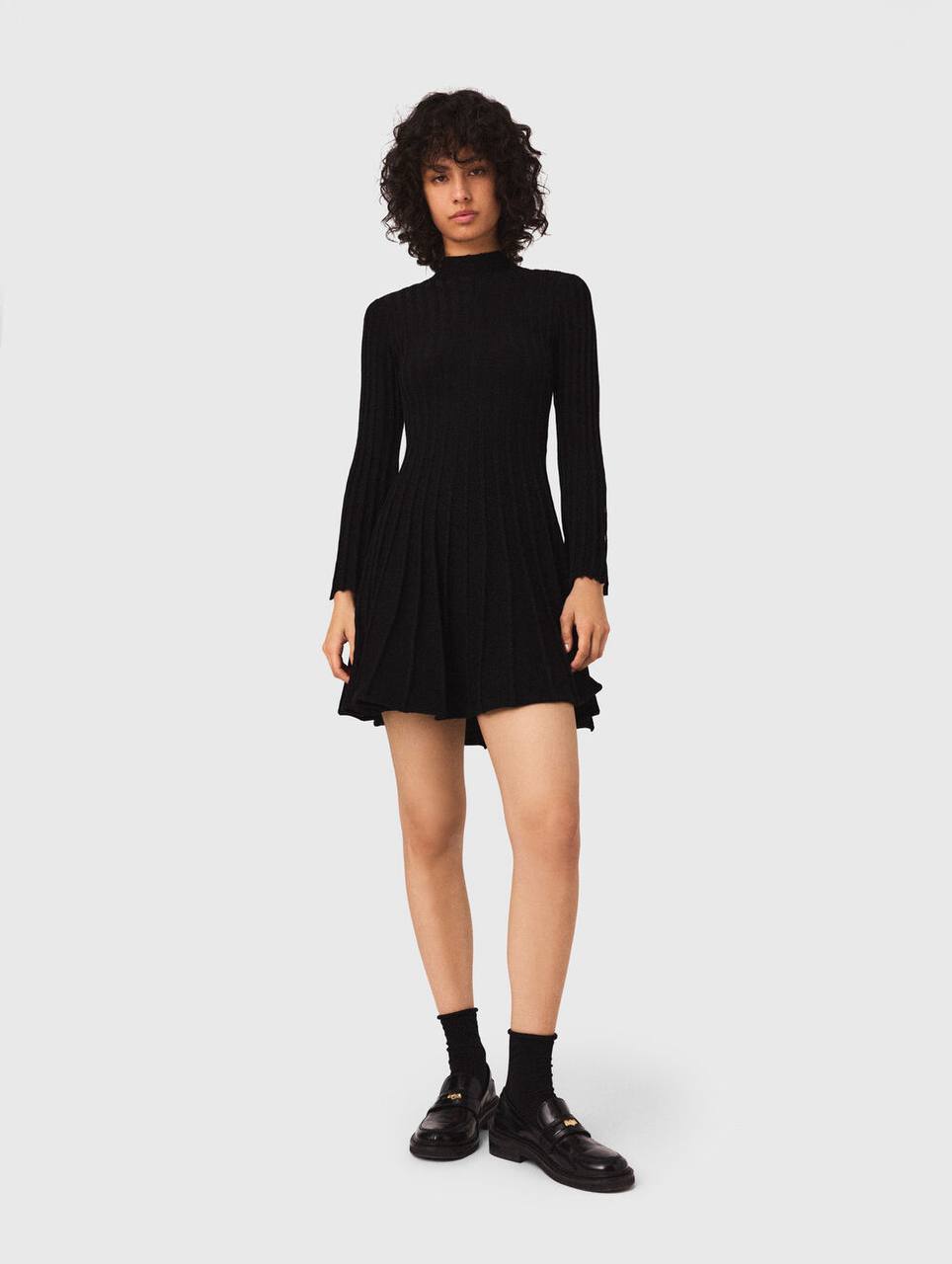 MJ High-Neck Short Skater Dress