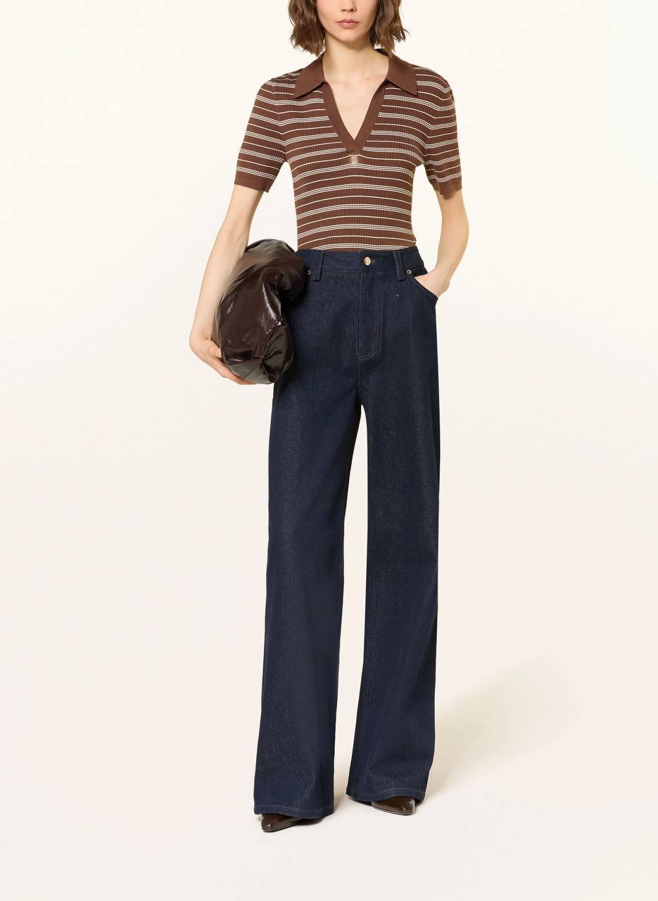 SD Striped Knit Polo Shirt