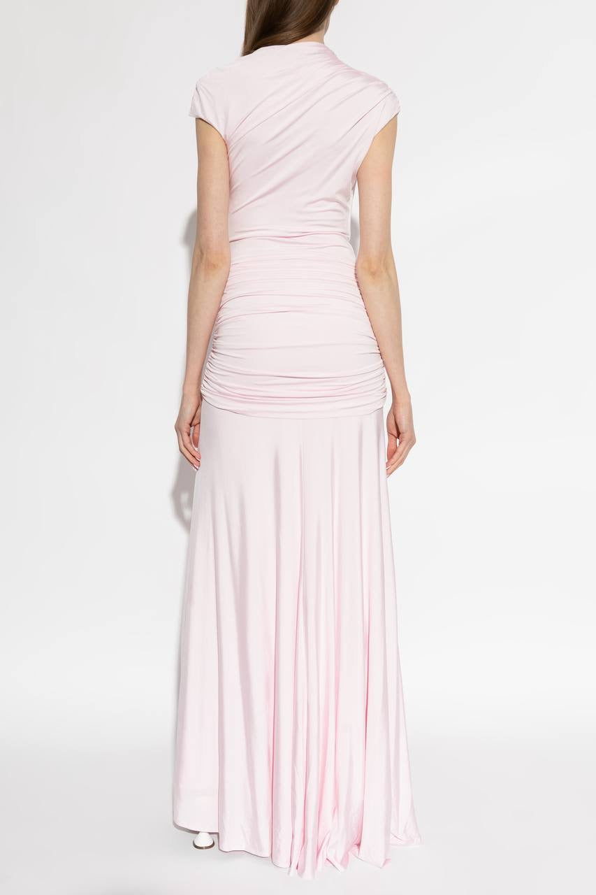 SP Pink Jersey Draped Maxi Dress