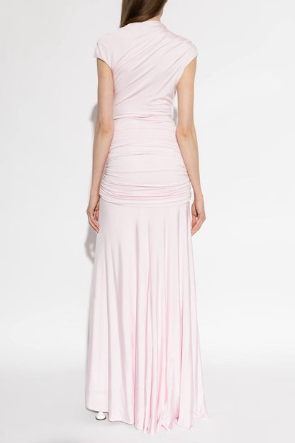 SP Pink Jersey Draped Maxi Dress