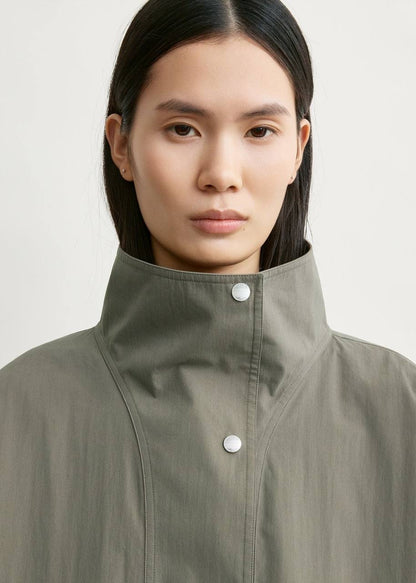 Tot Summer Parachute Cotton-Blend Jacket in Clove Green