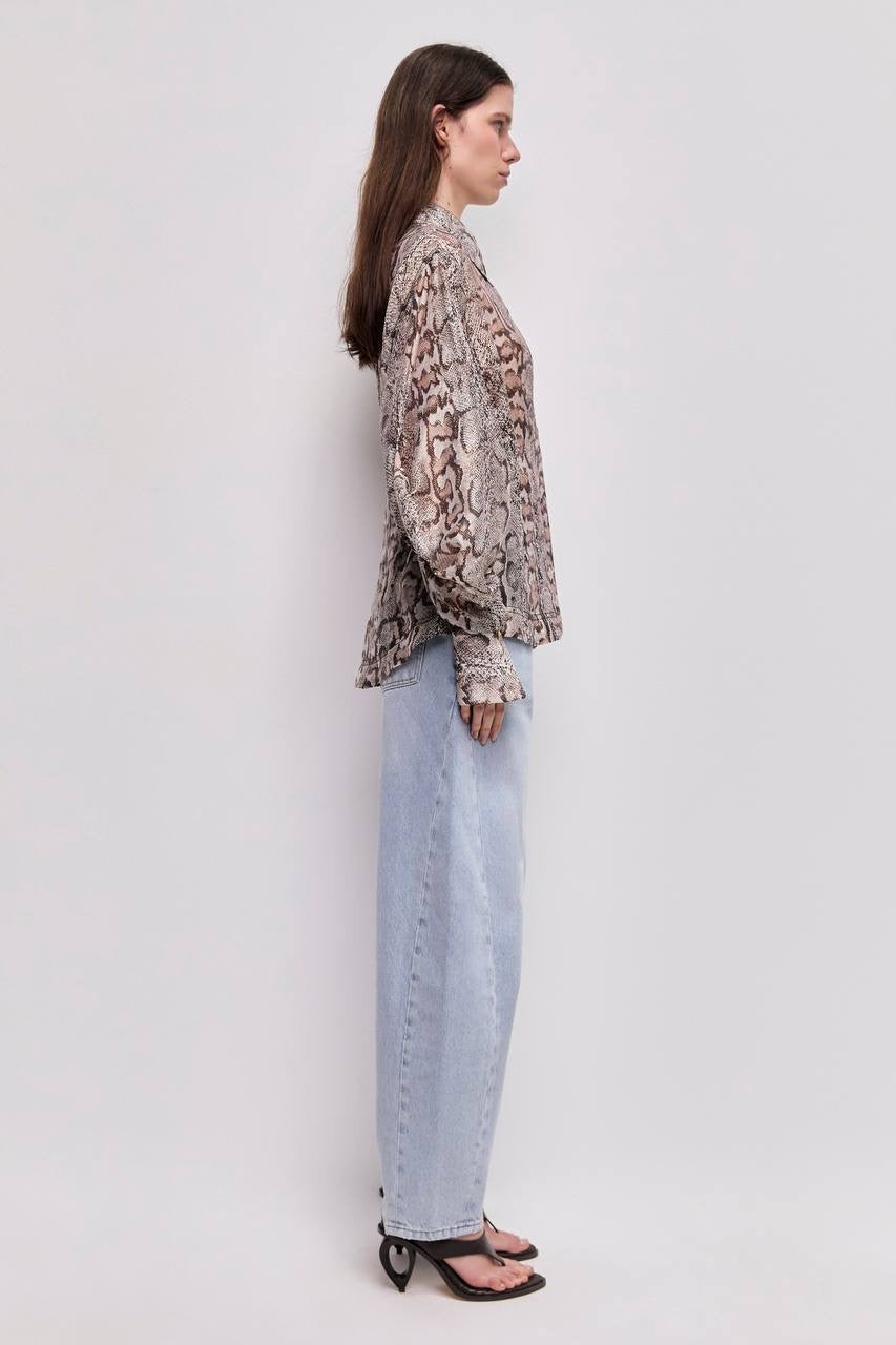 AJ Murphie Linen Blend Tailored Long Sleeve Shirt