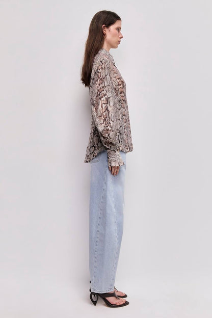 AJ Murphie Linen Blend Tailored Long Sleeve Shirt