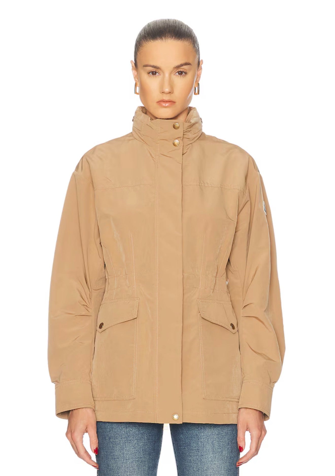 MC Nades Water-repellent Short Parka Jacket (concealed hood)