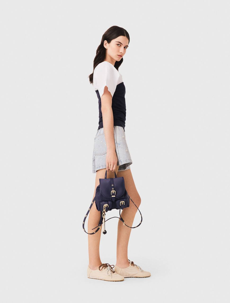 MJ Pleated Jersey Top