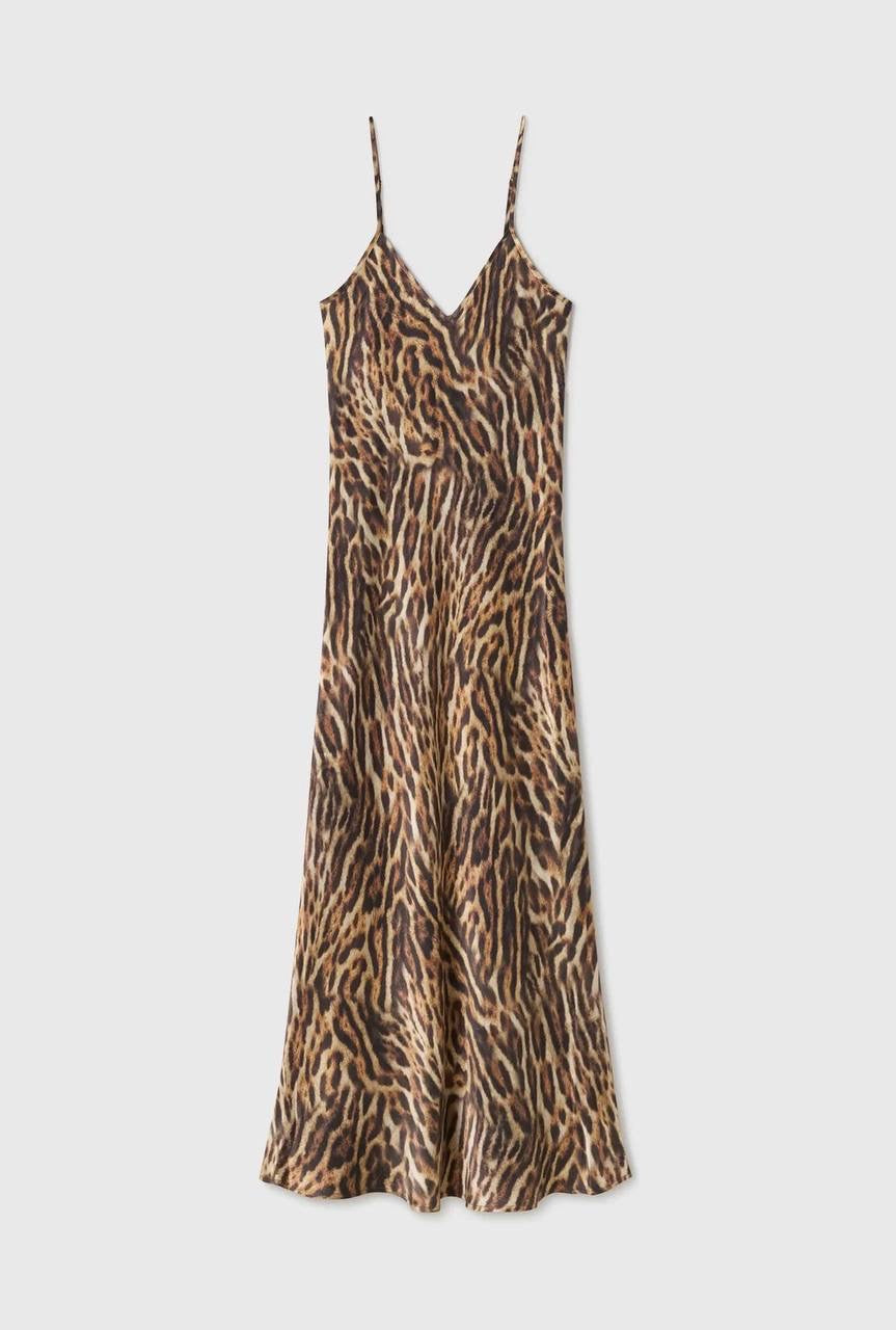 (PART 2/2) SL 90s Silk Slip Midi Dress Animal Prints: Wolves, Leopard, Wild Horses