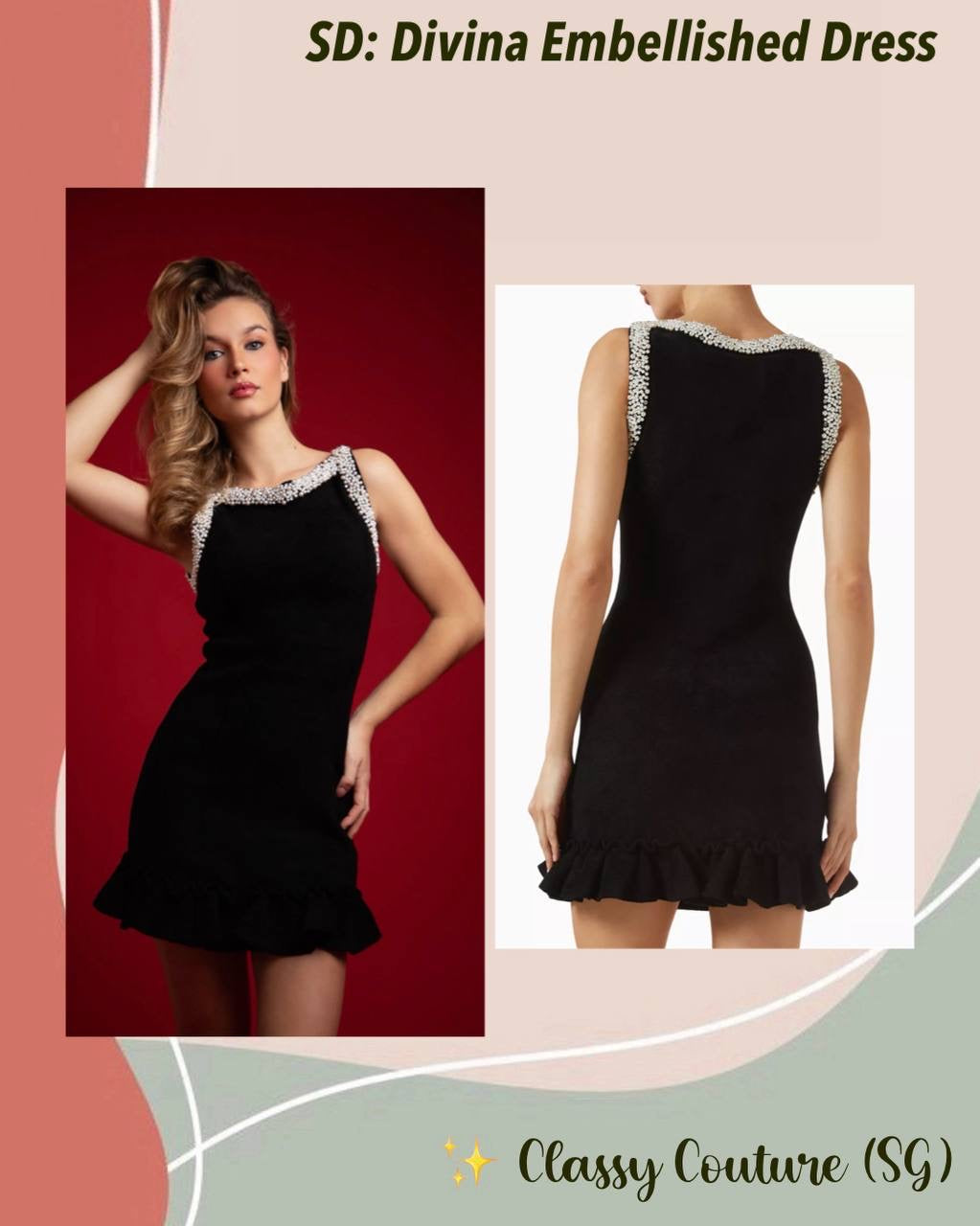 SD Divina Embellished Mini Dress