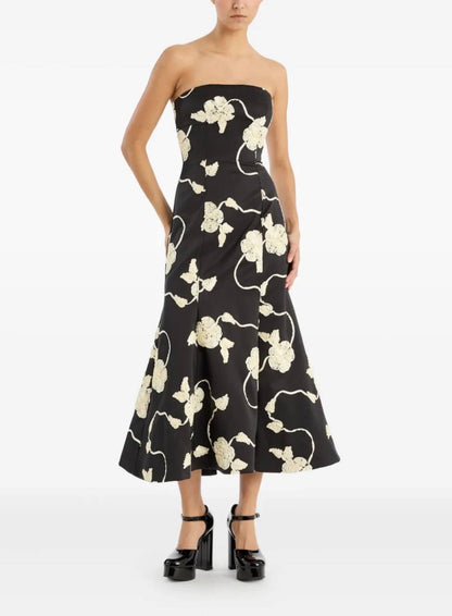 RT Ana Embroidered Midi Dress