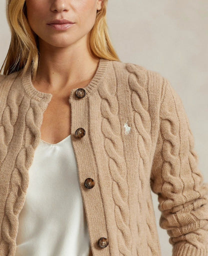 RL Cable Knit Wool Cashmere Cardigan