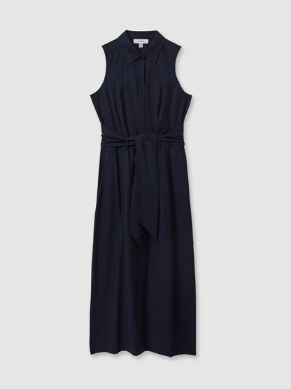 RS Morgan Petite Viscose Blend Belted Shirt Dress