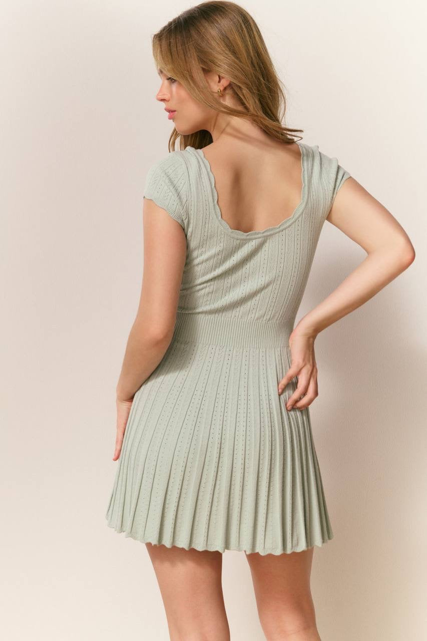 LSF Evaluna Stretch Pointelle Mini Dress
