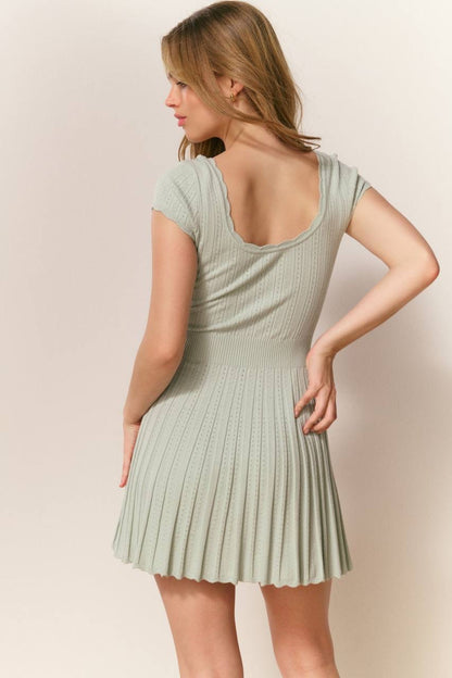 LSF Evaluna Stretch Pointelle Mini Dress