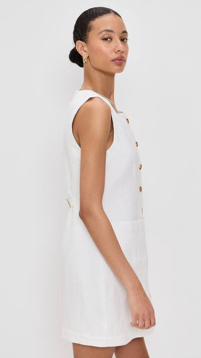 PSE Emma Button Down Linen Mini Dress