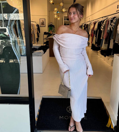 CM Shaw Off The Shoulder Midi Dress