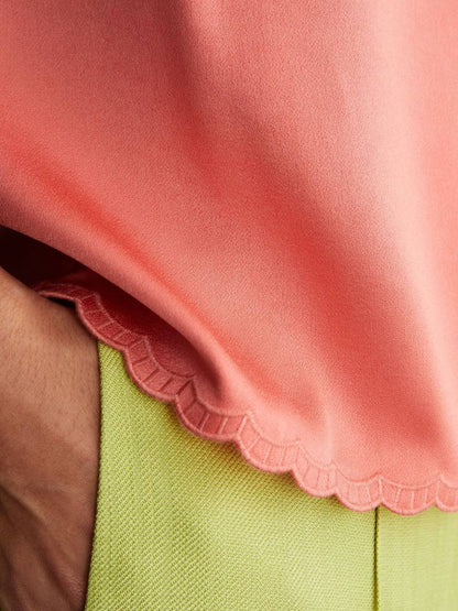 RS Joanie Satin Lace-Detail Cami Top