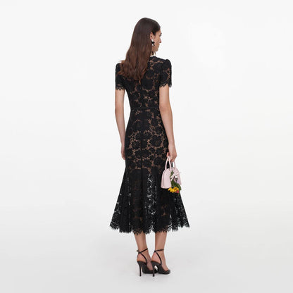 SP Black Lace Midi Dress