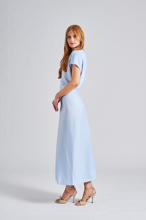 New Colors! Tot Slouch Waist Crinkled Viscose-Blend Midi Dress