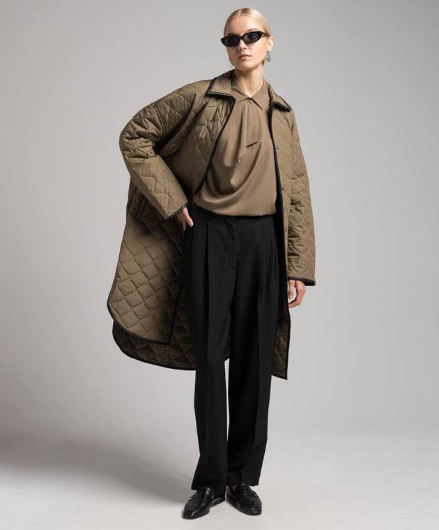 TOT Drape-Front Viscose Long Sleeve Shirt