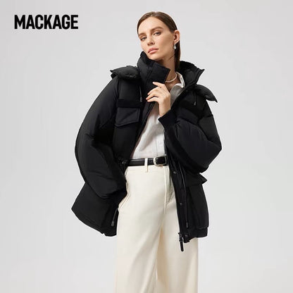 MK Logan Short Down Jacket in Black