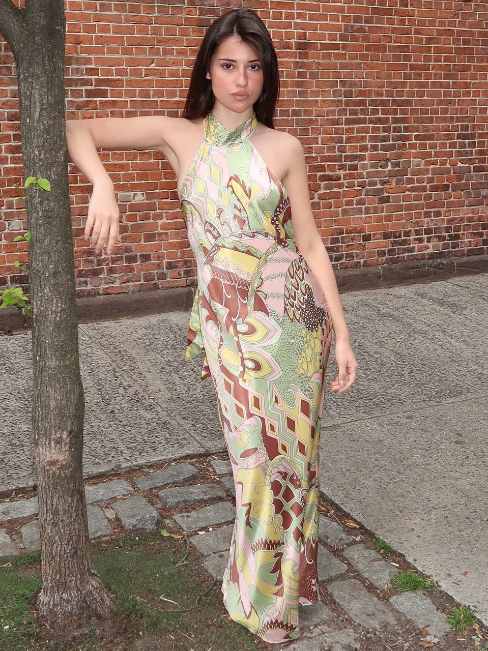 RX Maura Printed Halterneck Dress