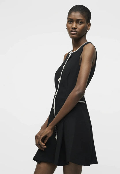 SG Boat Neckline Tailored Jacket | Long Vest Mini Dress | Mid-rise Ankle Pants | Set