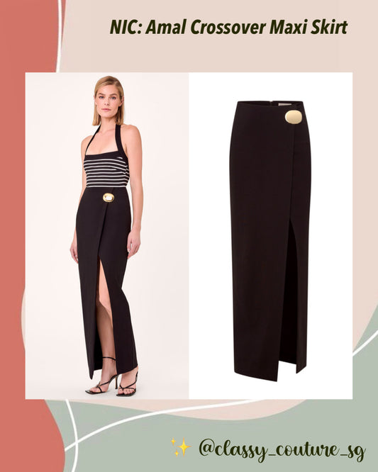 NIC Amal Crossover Maxi Skirt with Belt Closure