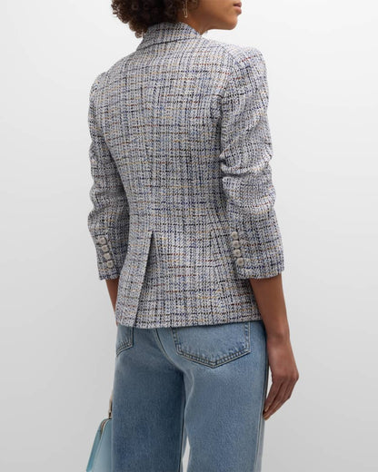 VB Ryland Dickey Tweed Blazer in Blue