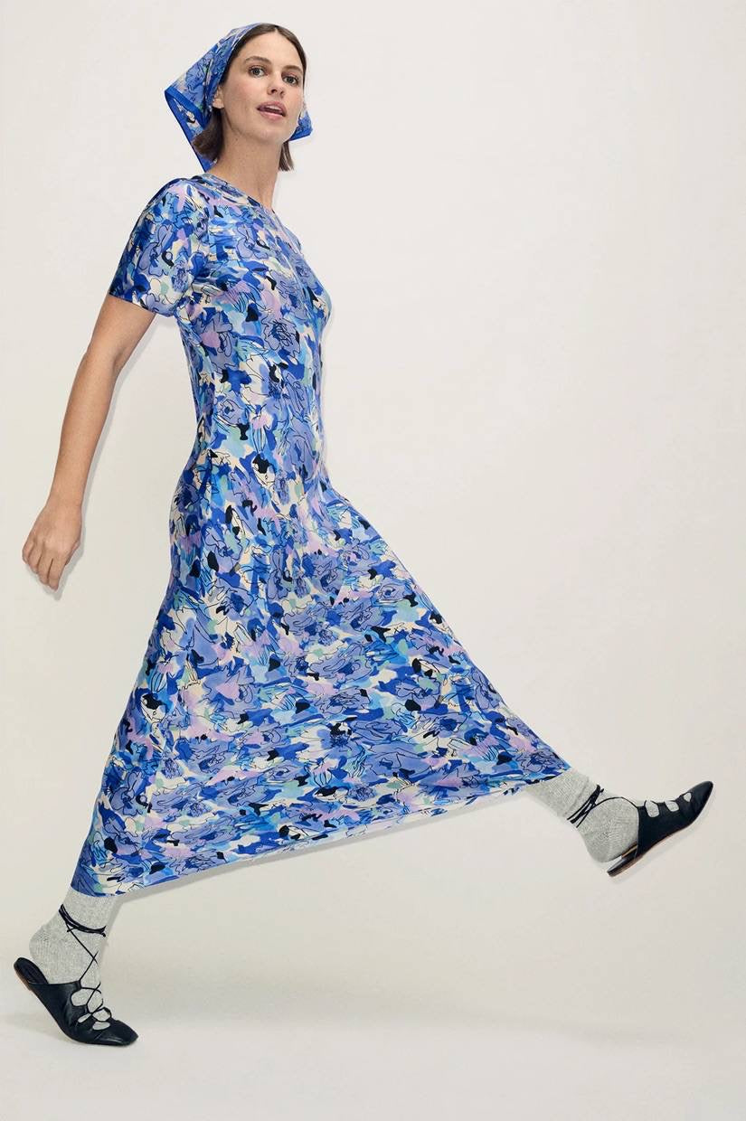 (PART 5/5) SL Short Sleeve Silk Bias Midi Maxi Dress
