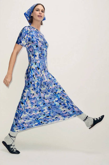 (PART 5/5) SL Short Sleeve Silk Bias Midi Maxi Dress