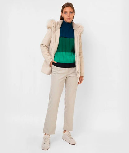 LP Icery Cashmere Short Jacket with Fox Fur Trim