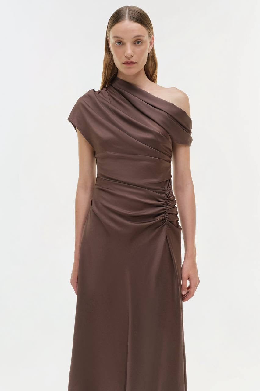 SK Joanna Satin Midi Dress