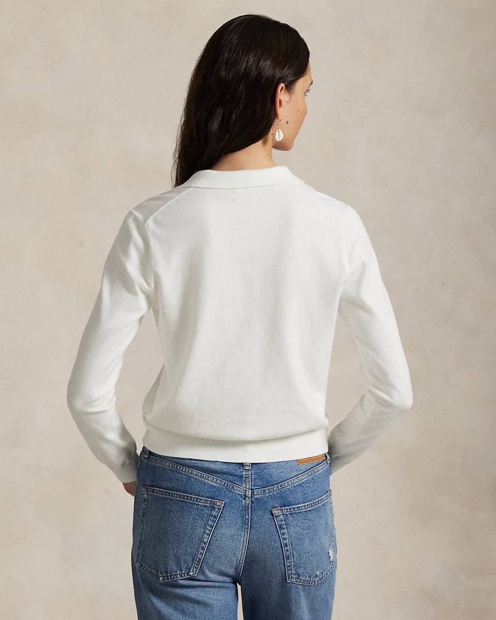 RL Polo-Collar Cotton-blend Buttoned Cardigan