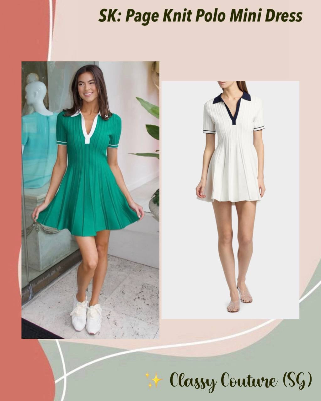 SK Page Knit Polo Mini Dress