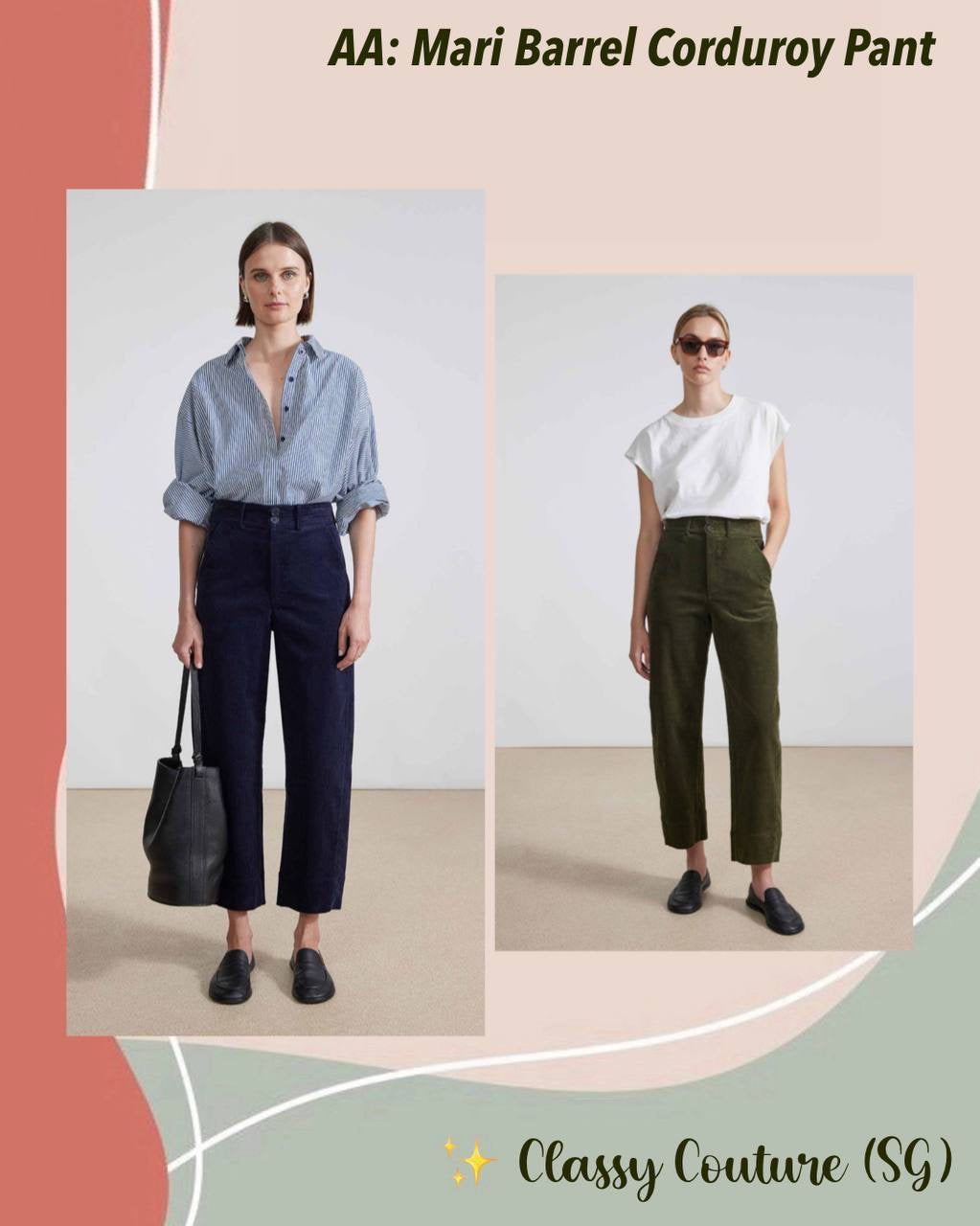 AA Mari Barrel Cotton Corduroy Pant