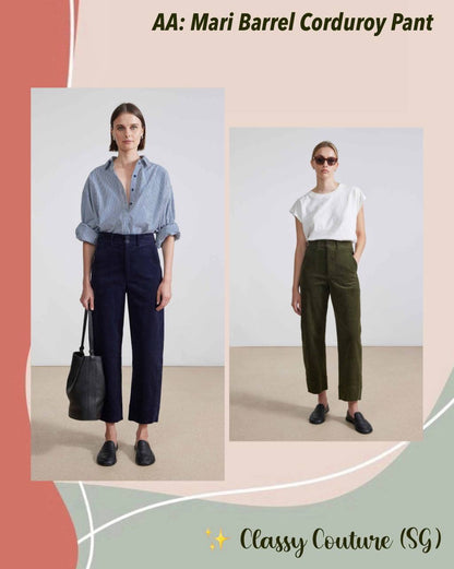 AA Mari Barrel Cotton Corduroy Pant