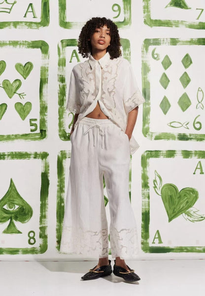 ALM Pegasus Linen Embroidered Shirt | Pants