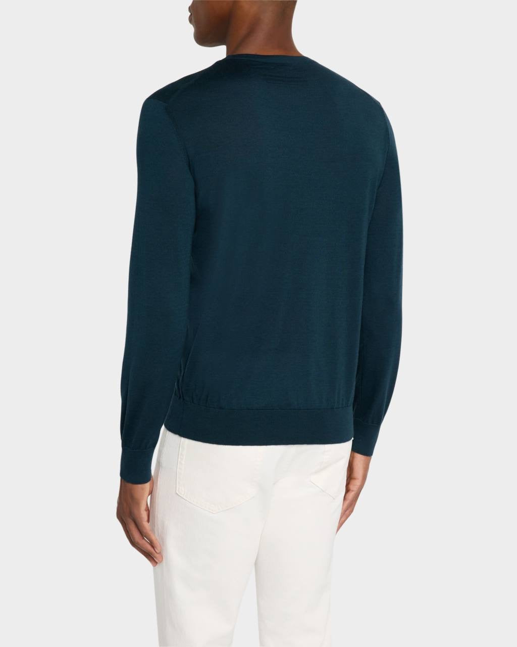 ZN Men's Cashseta Cashmere and Silk Crewneck Sweater