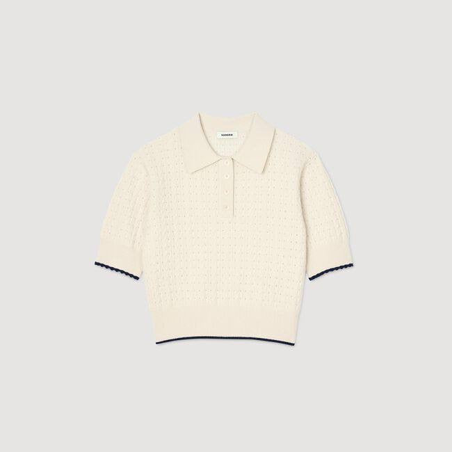 SD Poppy Knit Short Sleeve Polo Sweater Top
