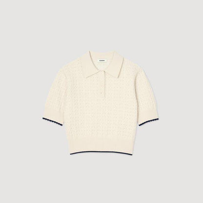 SD Poppy Knit Short Sleeve Polo Sweater Top