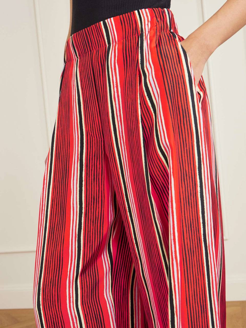 PS Amira Silk Shirt | Drawstring Pants | Striped Set