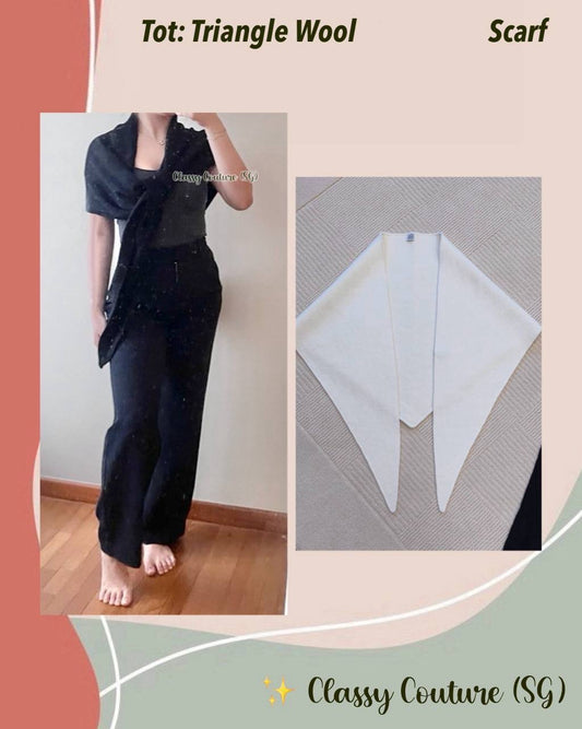 Tot Triangle Wool Scarf 180*60cm