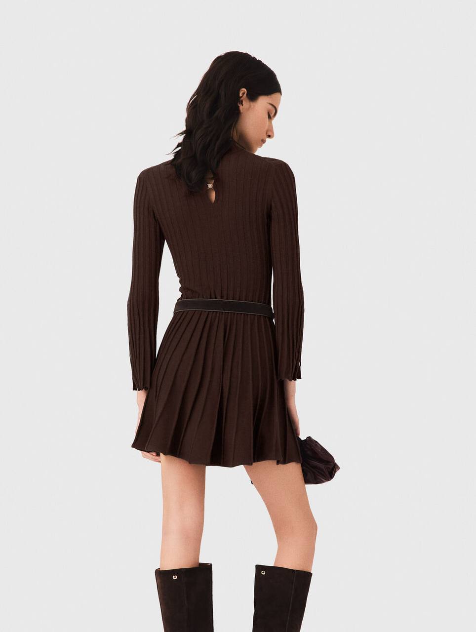 MJ High-Neck Short Skater Dress