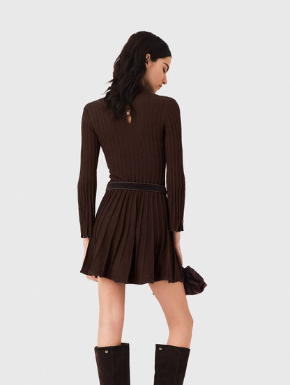 MJ High-Neck Short Skater Dress