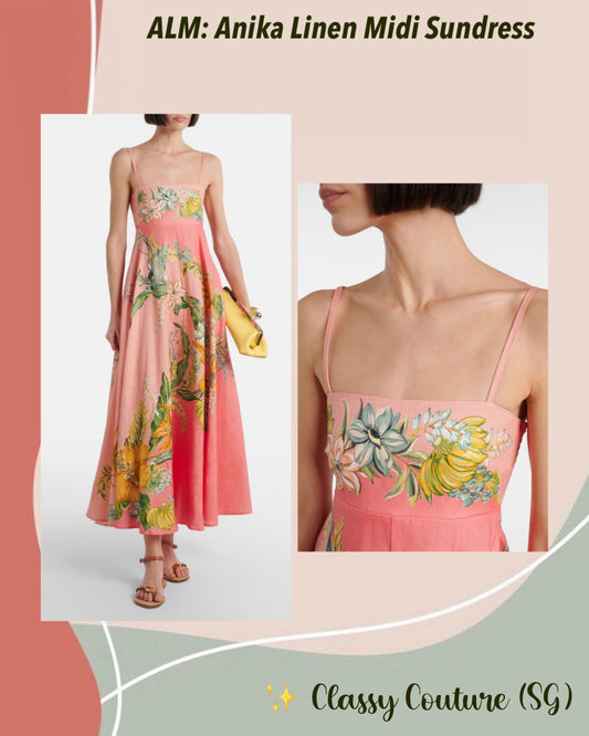 ALM Anika Linen Midi Dress Sundress