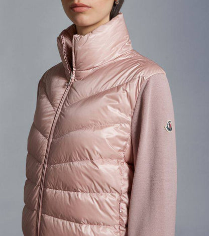 MC Quilted Puffer Jacket with Knit Sleeves